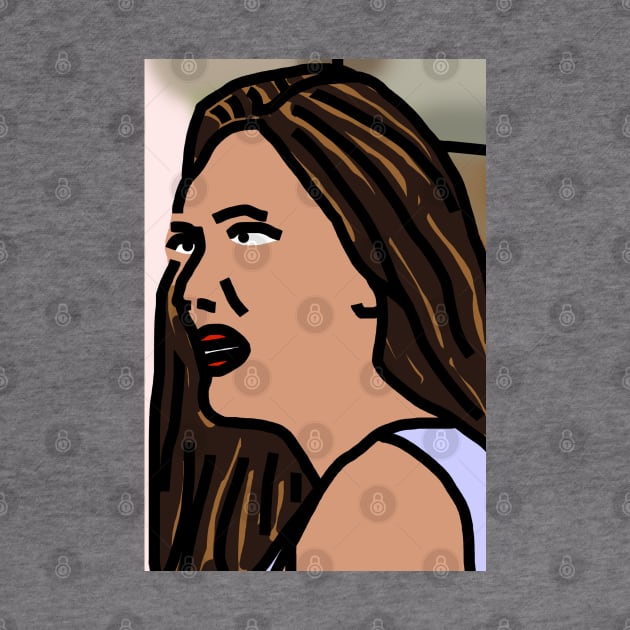 Distracted Boyfriend Meme Face of the Girlfriend by ellenhenryart